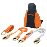 Kit contra caidas arnes de 3 anillo con 4 piezas truper